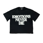 MIXED EMOTION Black ‘End’ Rhinestone Tee