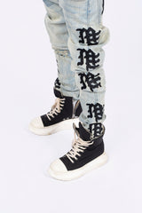 MIXED EMOTION ‘Desert’ Monogram Denim