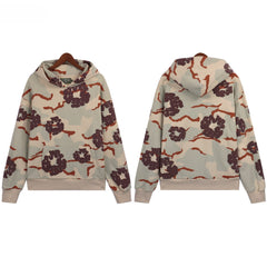 Denim Tears earth green Cotton Wreath Print Hoodie