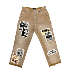 MIXED EMOTION “Newspaper” Carpenter Pants