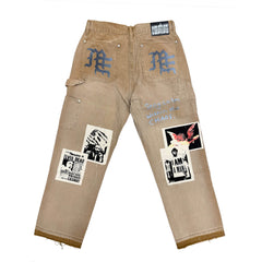 MIXED EMOTION “Newspaper” Carpenter Pants