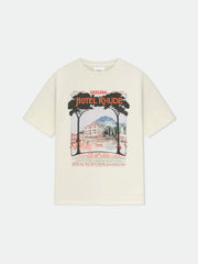 RHUDE letter printed 25S American retro printed short sleeved T-shirt for men and women, loose round neck street pure cotton top (23)