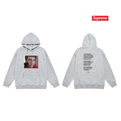 Cross border high version trendy brand Supreme letter printed hooded sweatshirt jacket, classic BOX looped hoodie for men and women (69)