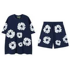 Denim Tears Navy Cotton Wreath Matching Set