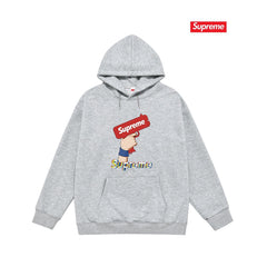 Cross border high version trendy brand Supreme letter printed hooded sweatshirt jacket, classic BOX looped hoodie for men and women (57)