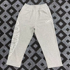 Corteiz Fall Winter Side Arch Letter Wide‑Leg Sweatpants
