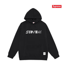 Cross border high version trendy brand Supreme letter printed hooded sweatshirt jacket, classic BOX looped hoodie for men and women (49)
