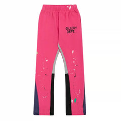 Gallery Dept hand-painted splashed ink spliced drawstring high street casual thick cotton pants micro flared men's and women's loose sports pants (24)