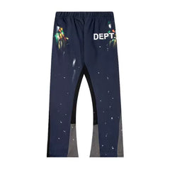 Gallery Dept hand-painted splashed ink spliced drawstring high street casual thick cotton pants micro flared men's and women's loose sports pants (15)