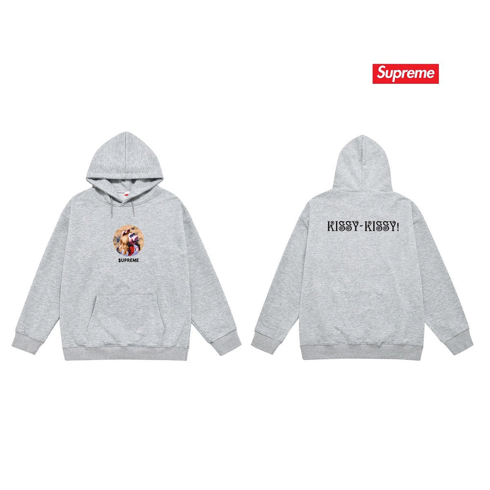 Cross border high version trendy brand Supreme letter printed hooded sweatshirt jacket, classic BOX looped hoodie for men and women (63)