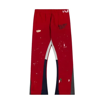 Gallery Dept hand-painted splashed ink spliced drawstring high street casual thick cotton pants micro flared men's and women's loose sports pants (1)