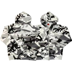 High version CORTEIZ Devil's Island micro foam printed zipper cardigan thick cotton T-pants set CRTZ hoodie trendy (11)