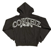 Corteiz Hoodie Fashion High Street Autumn/Winter Casual Letter Logo Printed Velvet Cardigan Hooded Sweatshirt for Men (1)