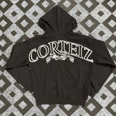 Corteiz Hoodie Fashion High Street Autumn/Winter Casual Letter Logo Printed Velvet Cardigan Hooded Sweatshirt for Men (1)