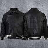 High version Corteiz Devil's Island American street Pu leather jacket cotton coat Western motorcycle trend Crtz jacket jacket (1)