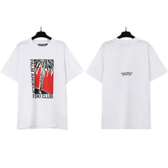 Correct version PALM short sleeved palm angel decapitated bear cartoon bear Angels butterfly print T-shirt men's and women's half sleeves (86)