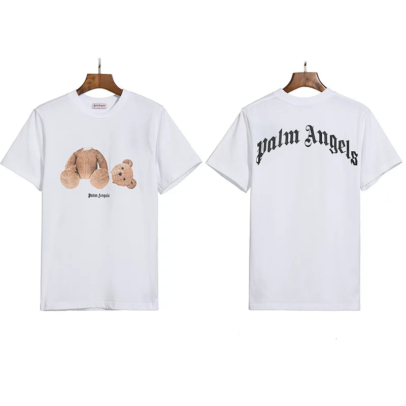 Correct version PALM short sleeved palm angel decapitated bear cartoon bear Angels butterfly print T-shirt men's and women's half sleeves (2)