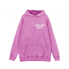 GALLERY DEPT秋季新款扎染拉炼开衫厚棉T高街复古纯棉宽松连帽外套 (6)