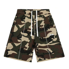 Corteiz shorts American high street fashion brand summer sports and leisure embroidered letter camouflage five quarter shorts for men