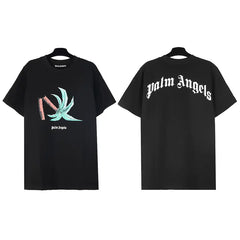Correct version PALM short sleeved palm angel decapitated bear cartoon bear Angels butterfly print T-shirt men's and women's half sleeves (51)