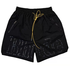 RHUDE shorts Marlboro fog high street trendy brand drawstring 3m letter reflective hip-hop beach five point basketball pants for men (7)