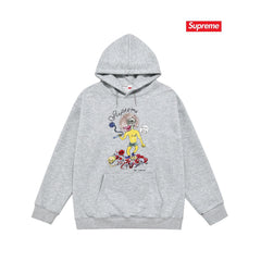 Cross border high version trendy brand Supreme letter printed hooded sweatshirt jacket, classic BOX looped hoodie for men and women (39)