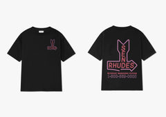 RHUDE letter printed 25S American retro printed short sleeved T-shirt for men and women, loose round neck street pure cotton top (11)