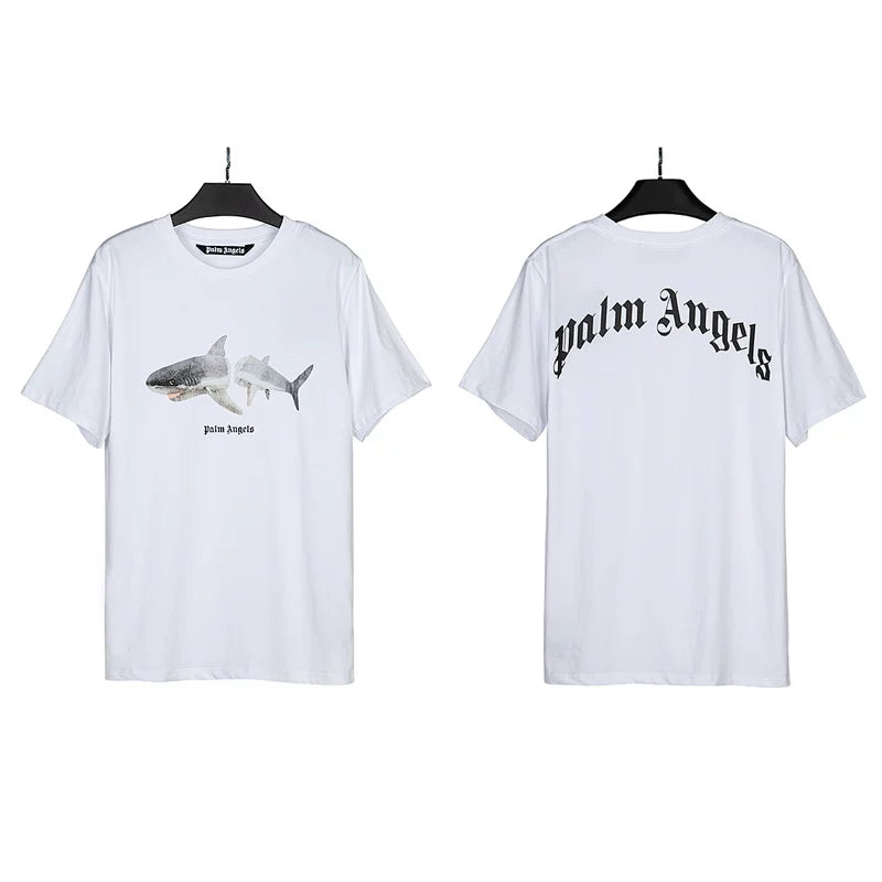 Correct version PALM short sleeved palm angel decapitated bear cartoon bear Angels butterfly print T-shirt men's and women's half sleeves (18)