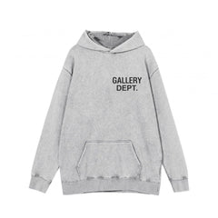 GALLERY DEPT秋季新款扎染拉炼开衫厚棉T高街复古纯棉宽松连帽外套 (4)
