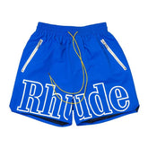 RHUDE shorts Marlboro fog high street trendy brand drawstring 3m letter reflective hip-hop beach five point basketball pants for men (3)