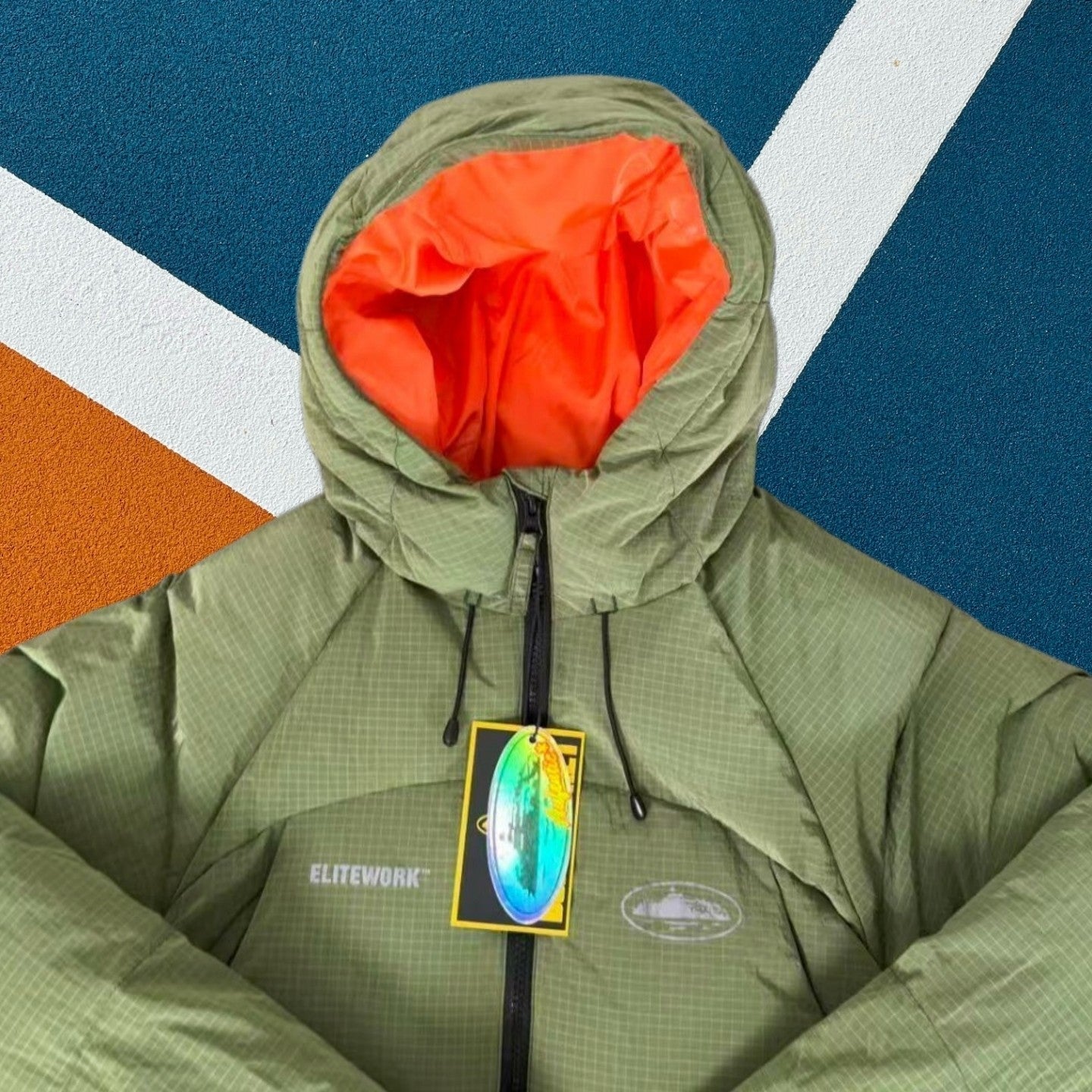 Corteiz Hooded Puffer Jacket Winter Streetwear Zip‑Up Quilted Insulated Coat