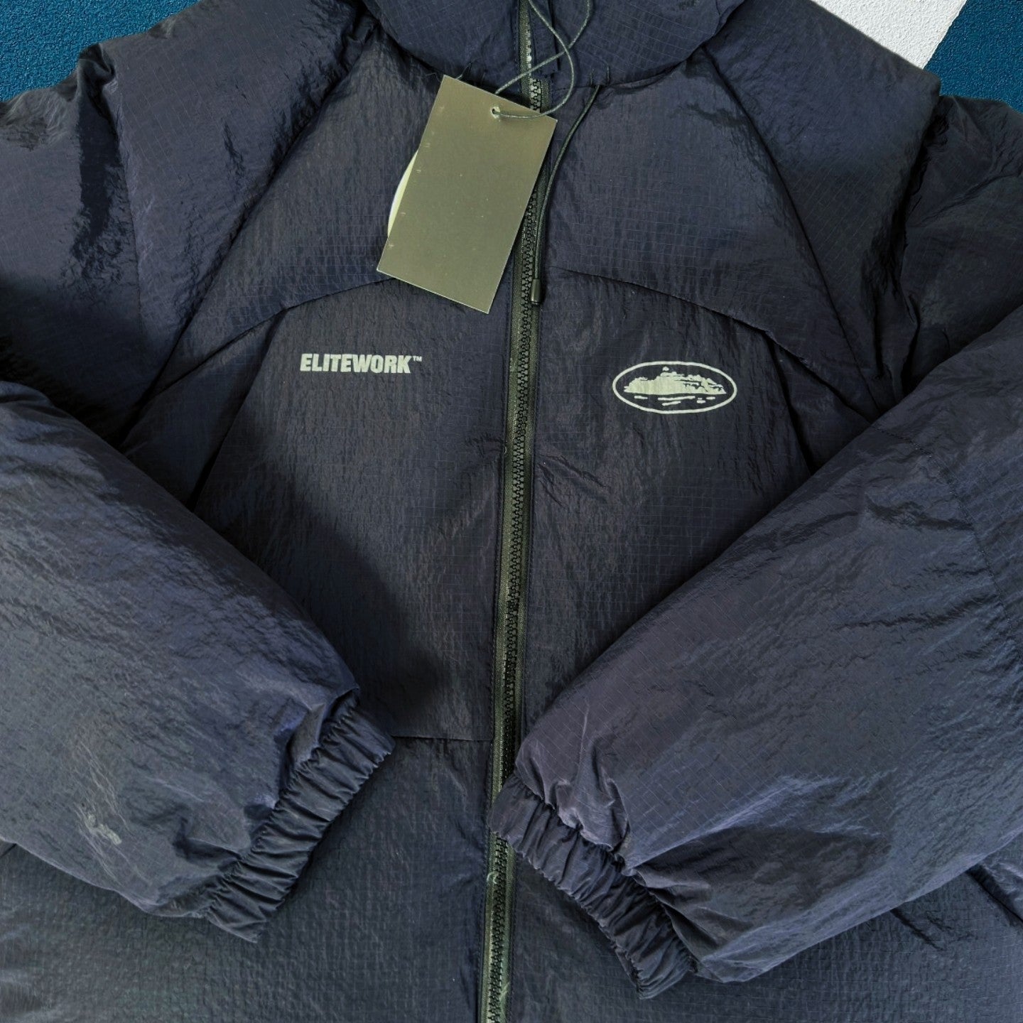 Corteiz Hooded Puffer Jacket Winter Streetwear Zip‑Up Quilted Down Coat