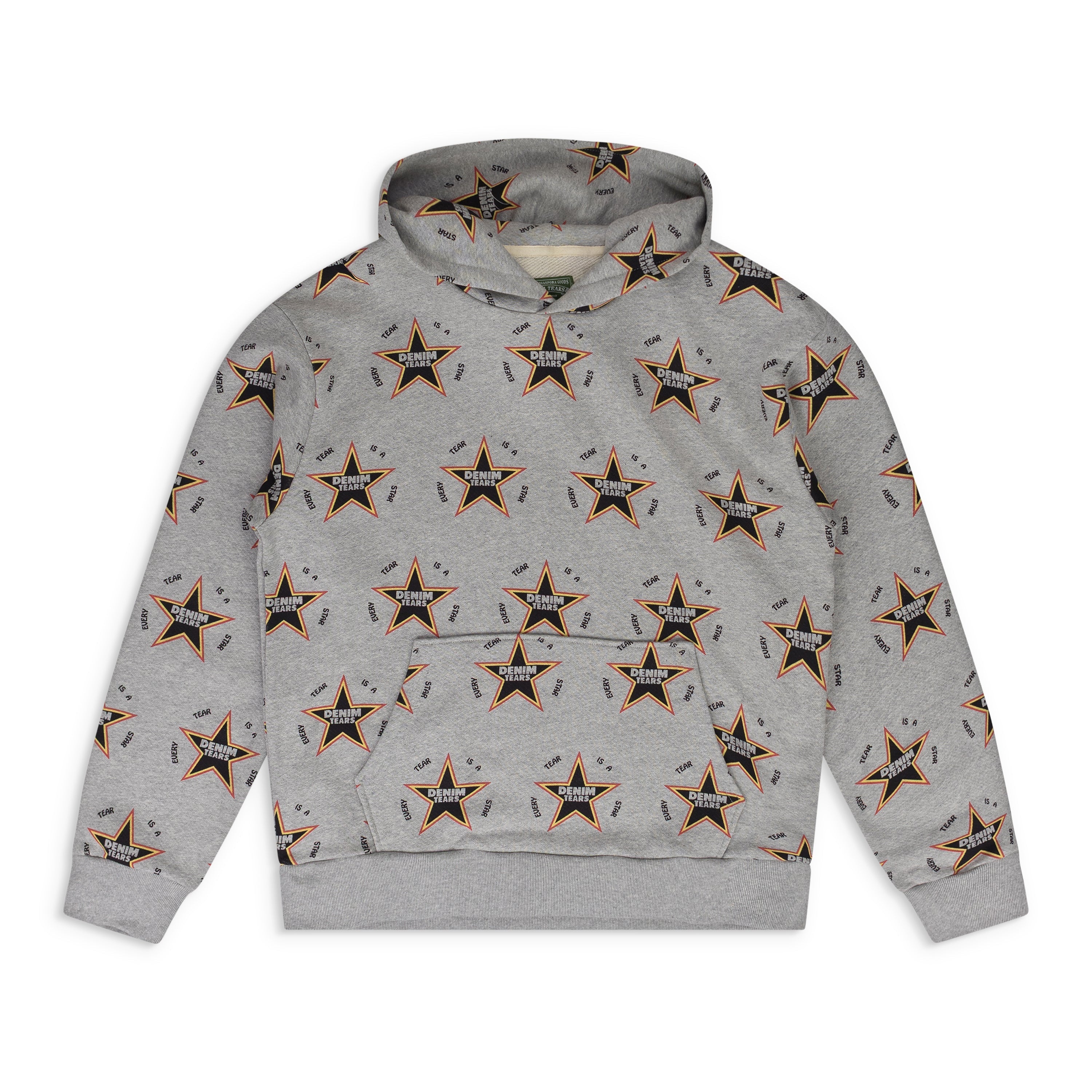 Denim Tears Grey Every Tear Is A Star All Over Hoodie