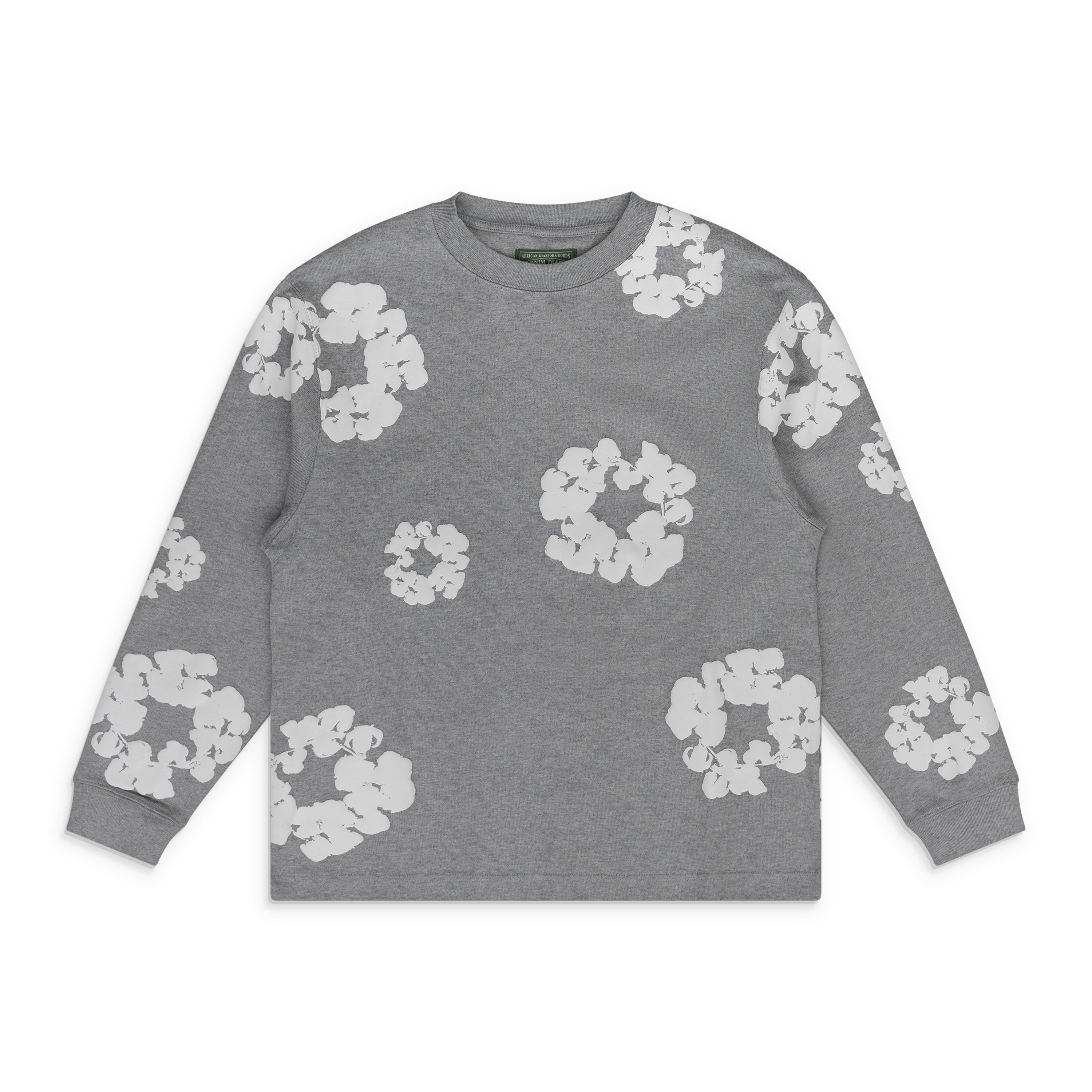 Denim Tears Grey Cotton Wreath LS T-Shirt