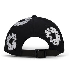 Denim Tears Black Cotton Wreath Fitted Cap