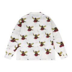 Denim Tears White Cherub Long Sleeve Button-Up Shirt