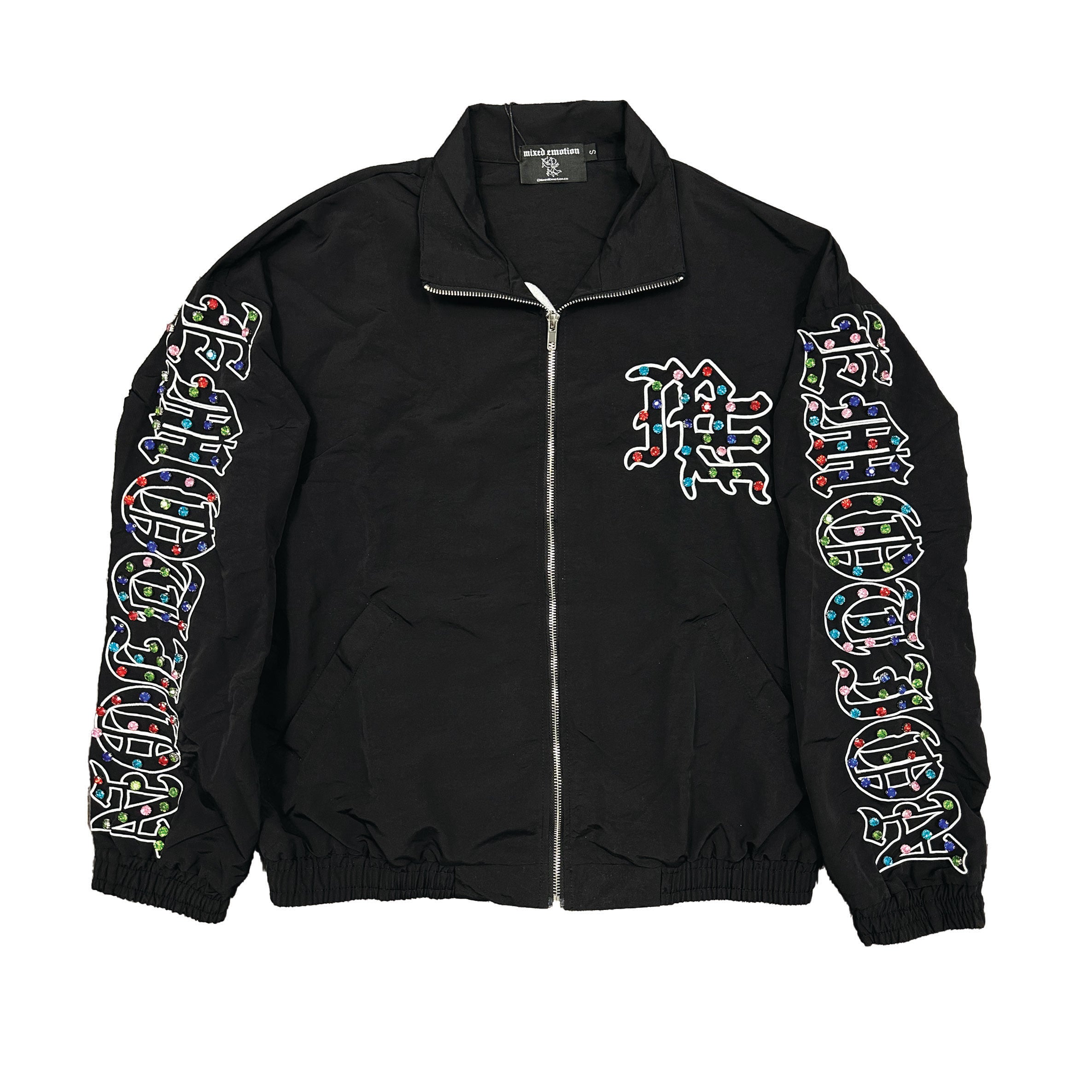 MIXED EMOTION  Rhinestone Nylon Jacket