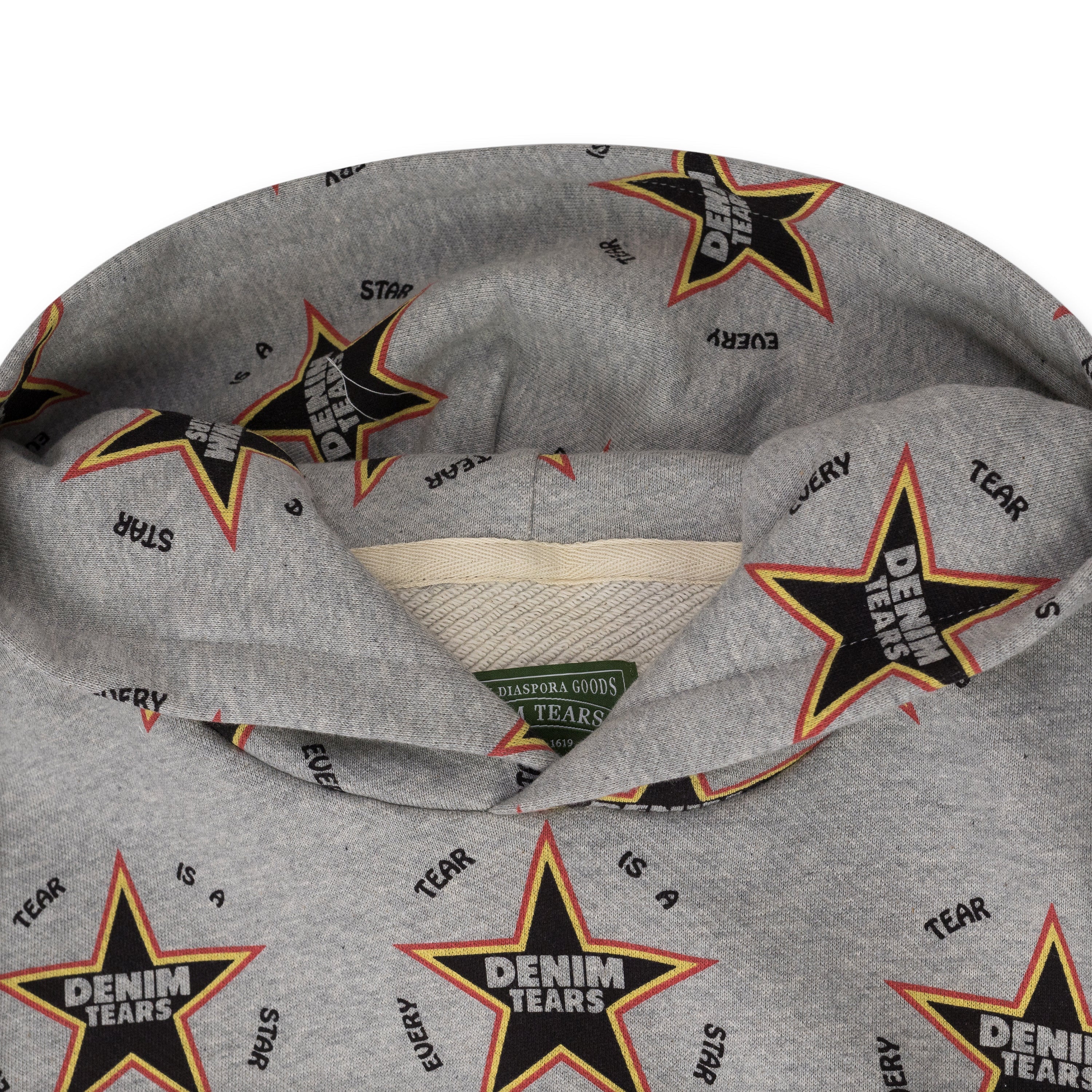 Denim Tears Grey Every Tear Is A Star All Over Hoodie