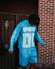 MIXED EMOTION Blue “Lightning” shorts