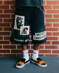 MIXED EMOTION Black “Chaos” Carpenter Shorts