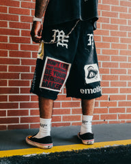 MIXED EMOTION Black “Chaos” Carpenter Shorts