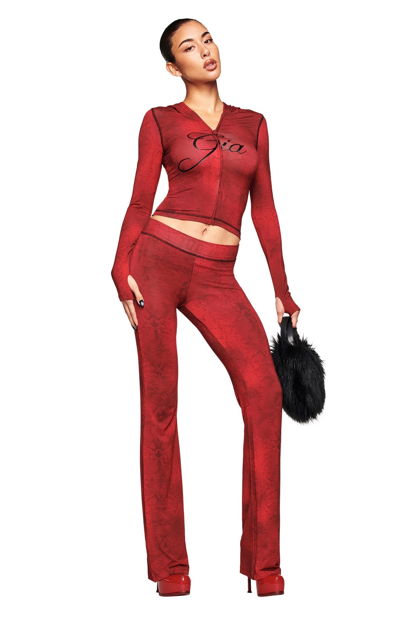 BLARE HOODIE - RED SERPENTINE