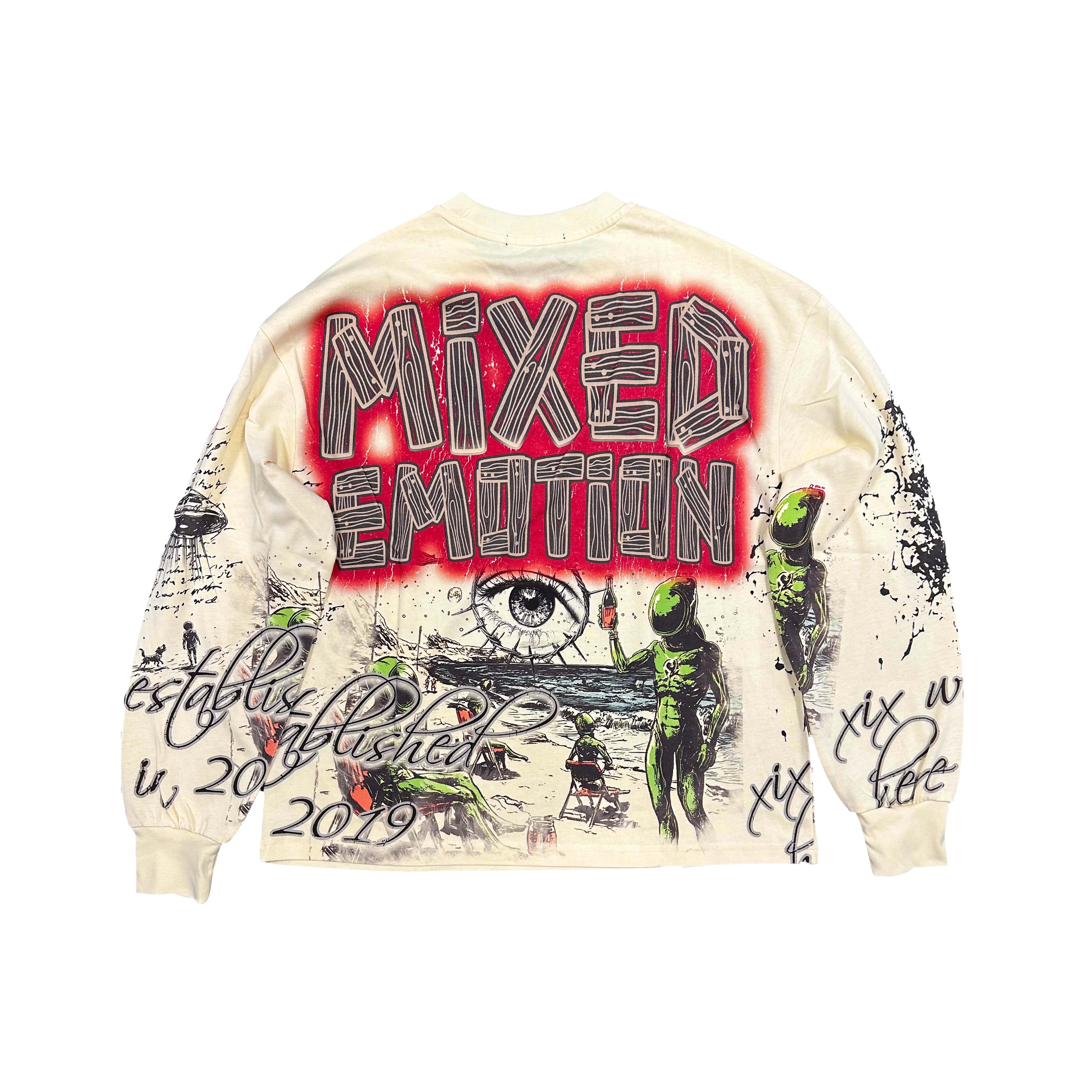 MIXED EMOTION Cream ‘Art Club’ Long Sleeve