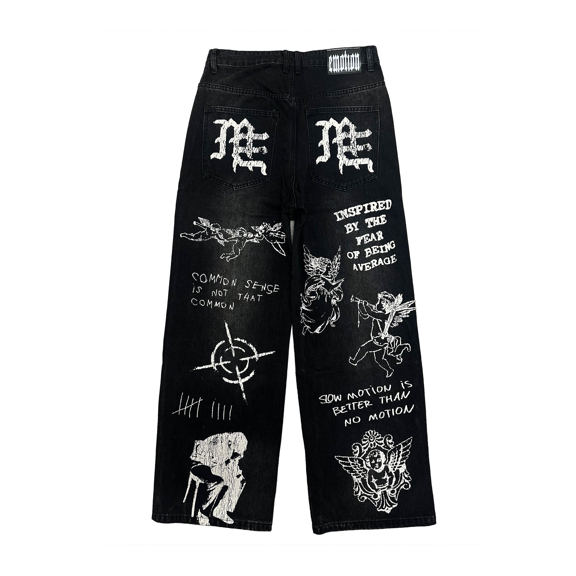 MIXED EMOTION Black “Canvas” Denim
