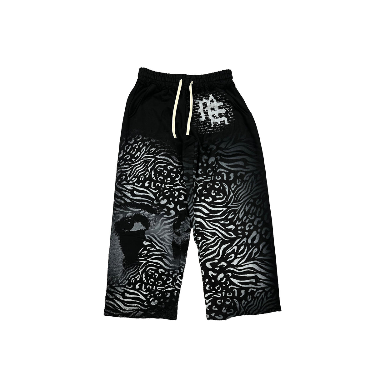 MIXED EMOTION Black ‘Striped’ Sweatpants