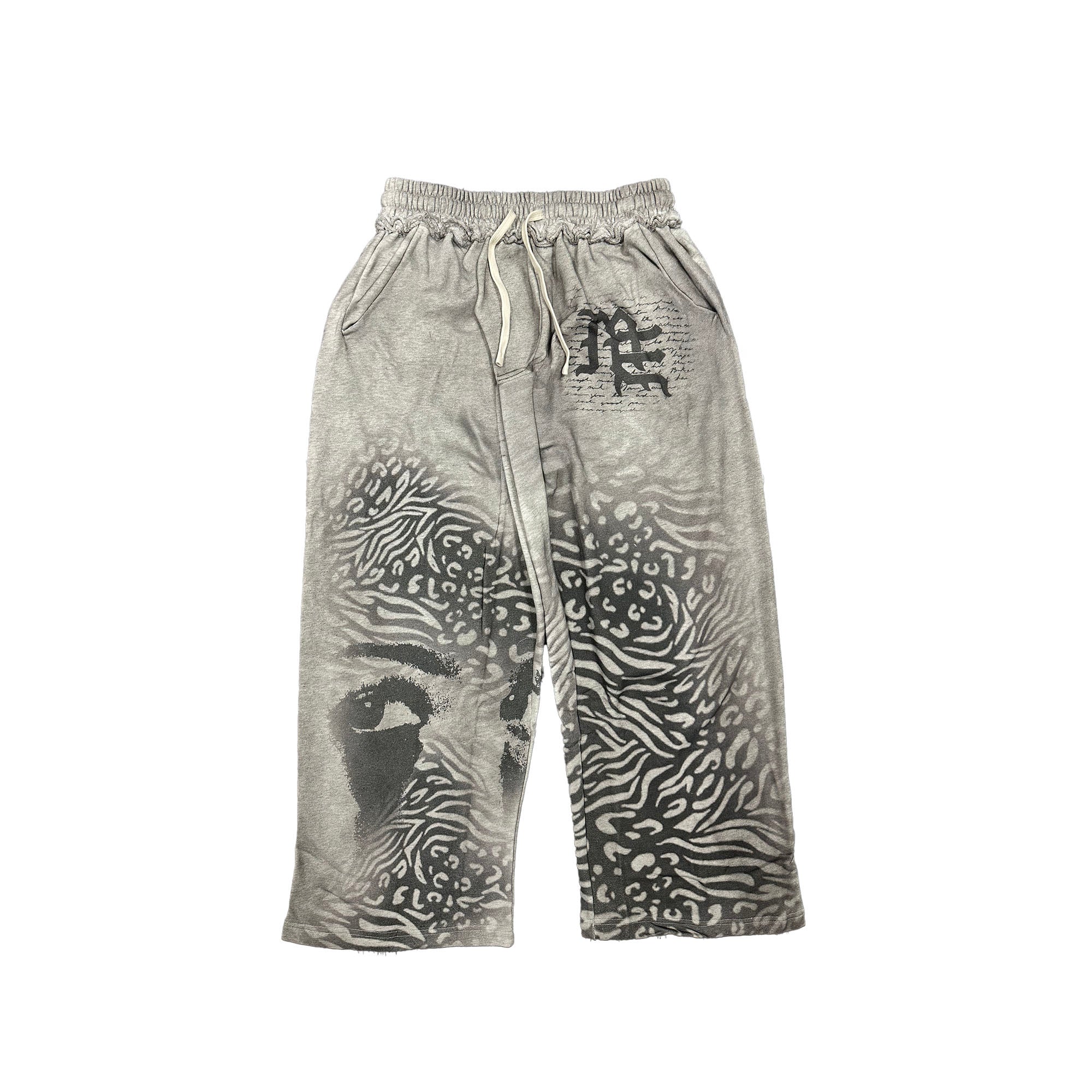 MIXED EMOTION Grey ‘Striped’ Sweatpants