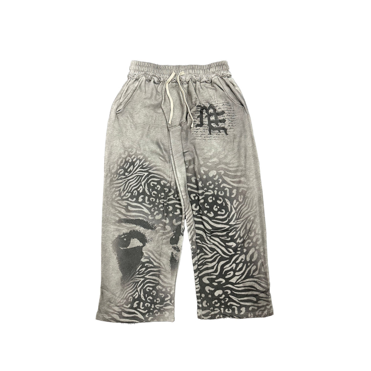 MIXED EMOTION Grey ‘Striped’ Sweatpants