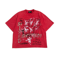 MIXED EMOTION Red “Crimson” Tee