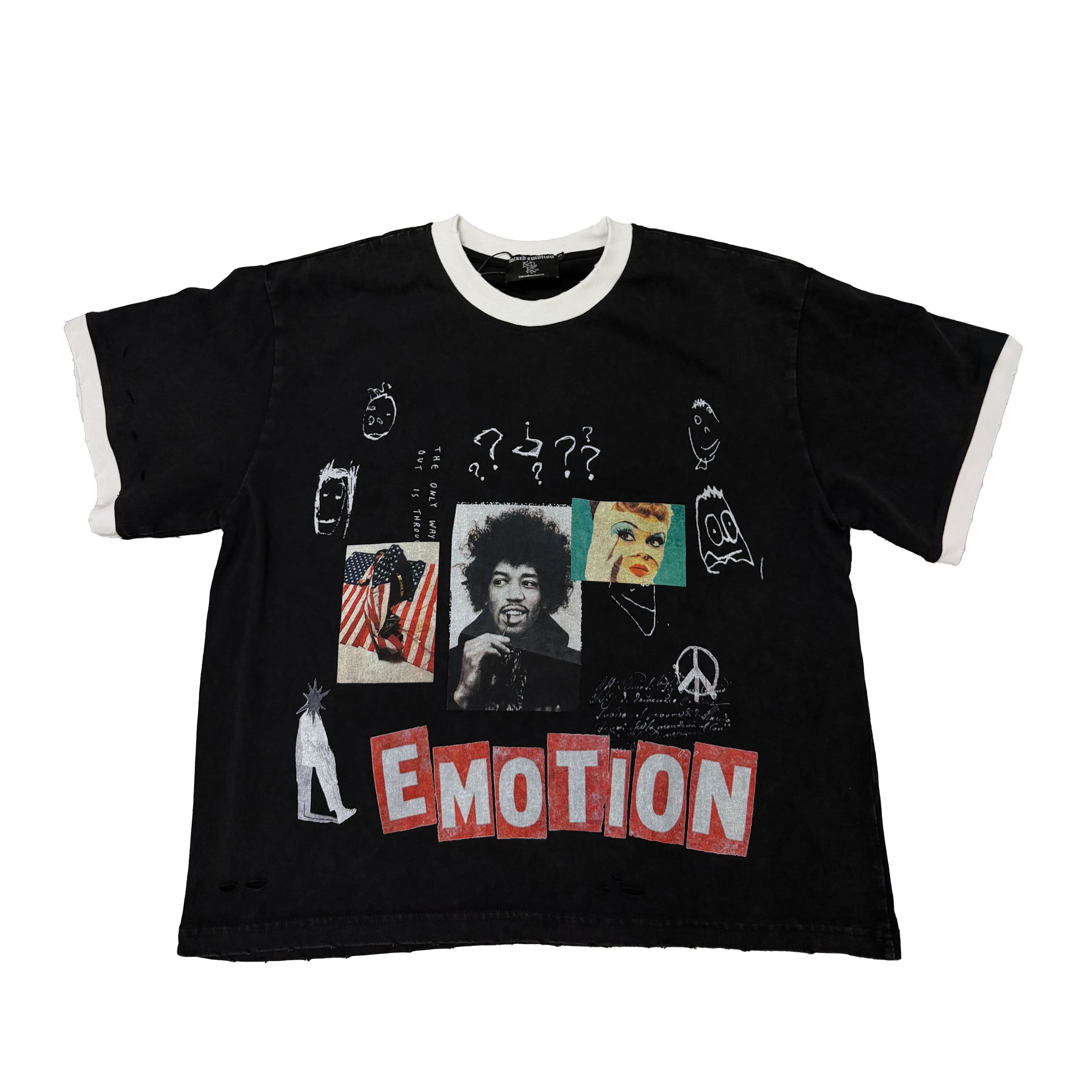 MIXED EMOTION Black “Static” Tee