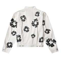 Denim Tears All‑Over Black Floral Print Streetwear Jacket